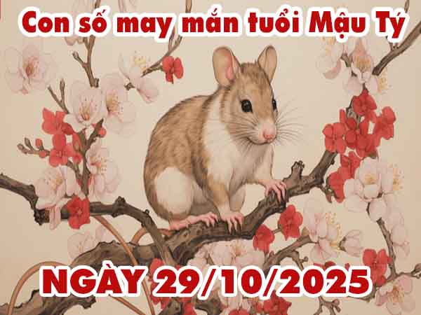 Con số lộc phát tuổi Mậu Tý ngày 29/10/2025 thứ 4 hôm nay