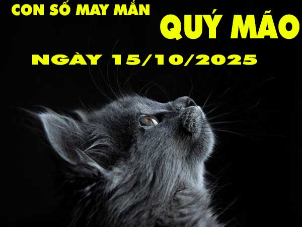 Con số may mắn tuổi Quý Mão ngày 15/10/2025 thứ 4 hôm nay