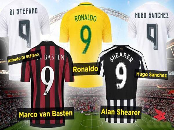 Những cầu thủ áo số 9 huyền thoại nổi tiếng nhất