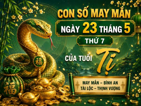 Con số may mắn ngày 23 tháng 5 thứ 7 của tuổi Tị
