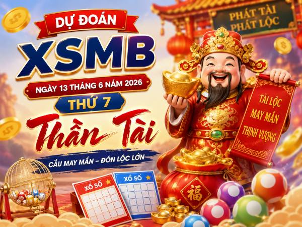 Dự đoán XSMB ngày 13 tháng 6 năm 2026 thứ 7 thần tài