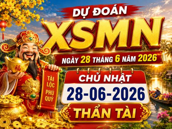 Dự đoán XSMN ngày 28 tháng 6 năm 2026 chủ nhật thần tài